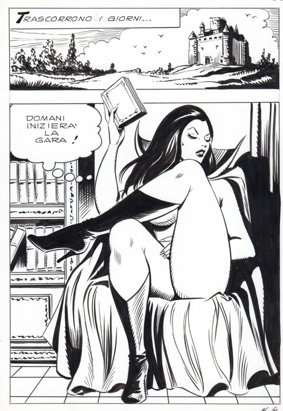 Balzano Birago, Zora la vampira#96, Il Dottor Morten, planche n°60, 1975. - Comic Strip