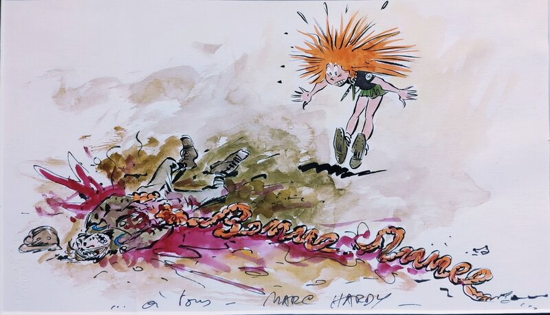 Marc Hardy, Bonne année ! Et surtout la santé ! - Illustration originale