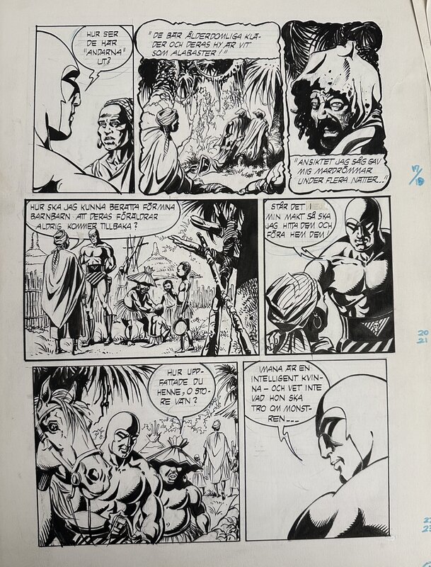 César Spadari, Phantom with black woman - Comic Strip