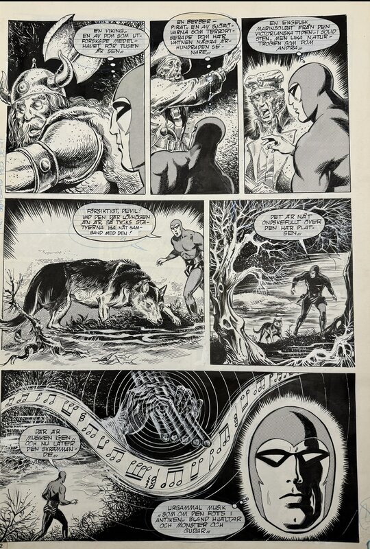 César Spadari, Phantom with Satiro “The Mistery of Polymos” - Comic Strip