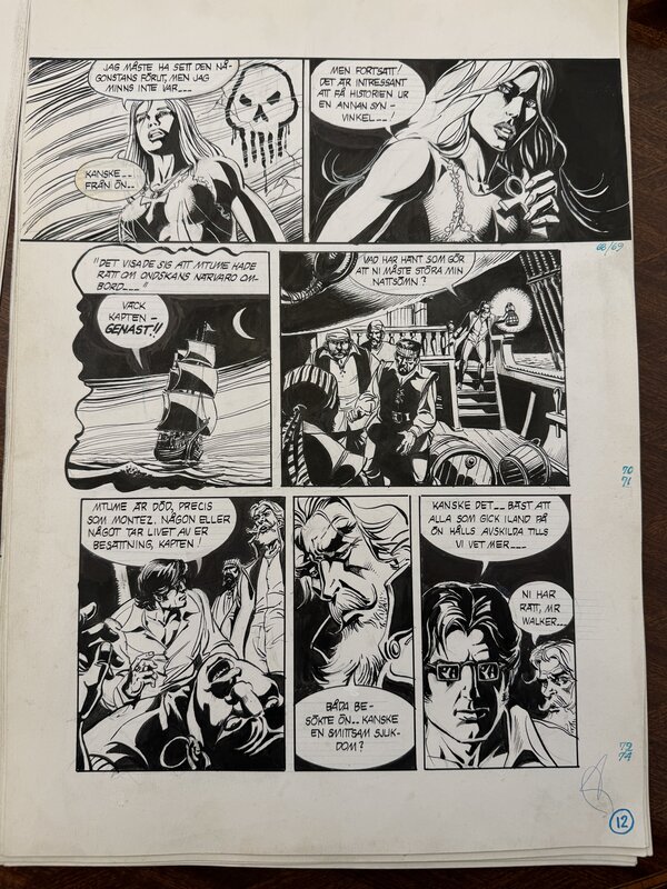 César Spadari, The Phantom and Dark Skull - Planche originale