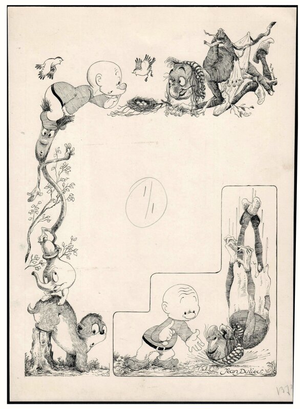 Jean Dulieu, Paulus de Boskabouter- KrisKras 1e jaargang - Original Illustration