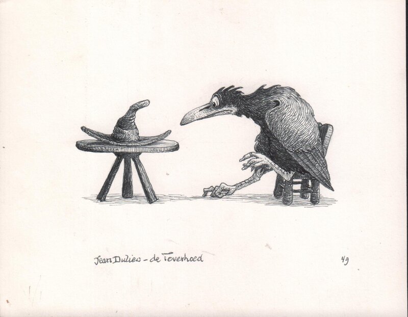 Jean Dulieu, Paulus de Boskabouter - Paulus en de Toverhoed - Original Illustration