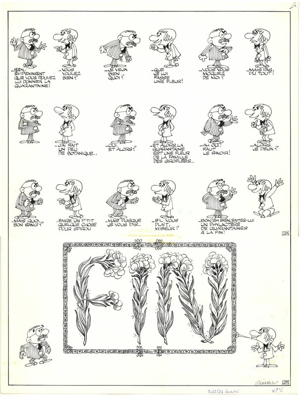 Serge Gennaux, L'homme aux phylactères - Ballons d'anniversaire planche 2 - Planche originale