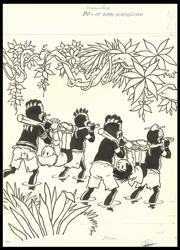 Jef Nys, Jommeke 80 : De njam-njambloem - Couverture originale