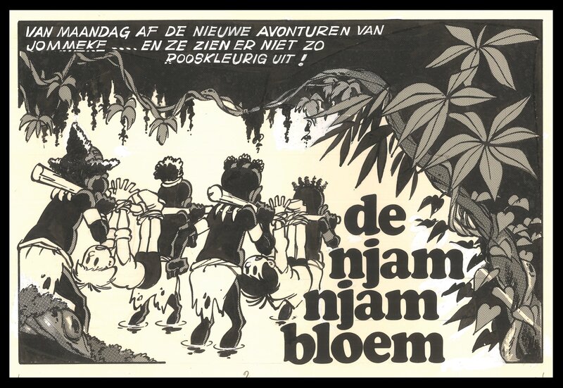 Jef Nys, Jommeke 80 : De njam-njambloem Aankondiging - Couverture originale