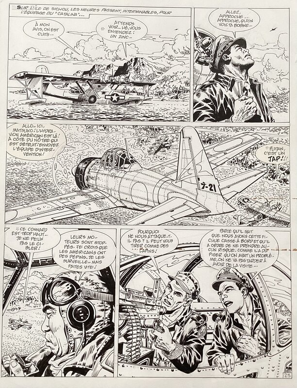 En vente - Les tigres volants par Félix Molinari - Planche originale
