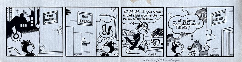 En vente - Roger Mas, Arnal, 1950's - Strip Pif et Hercule - Planche originale