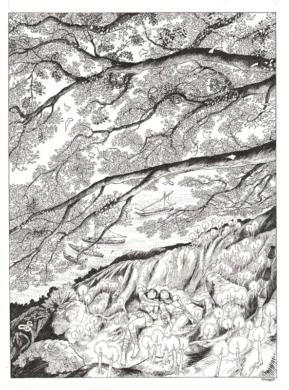 En vente - Vincent Perriot, Negalyod - Le dernier mot,Tome 2 - Planche originale