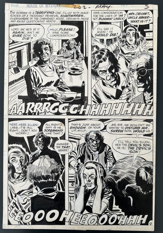 En vente - Mike Sekowsky, Frank Giacoia, Planche Originale Mike Sekowsky House of Mystery #202 page 5 
