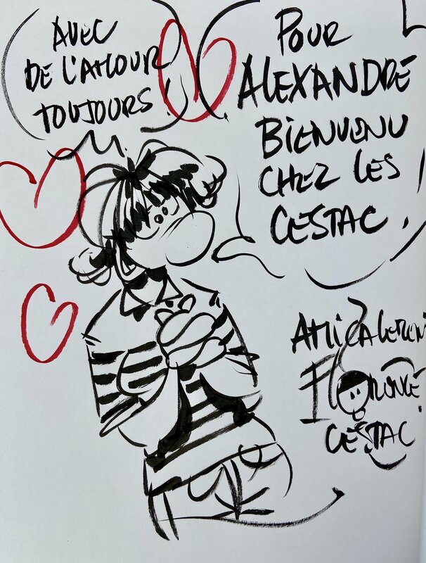 Un papa, une maman par Florence Cestac - Dédicace