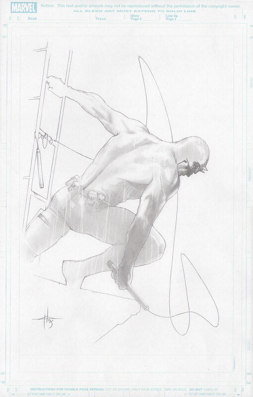 Gabriele Dell'Otto, Daredevil published pin up - Original Illustration