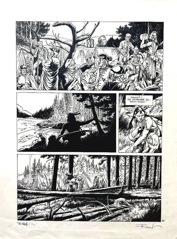 Ersel, Jean-François Charles, Maryse Charles, Les Pionniers du Nouveau-Monde T16 : La Vallée bleue - Planche originale