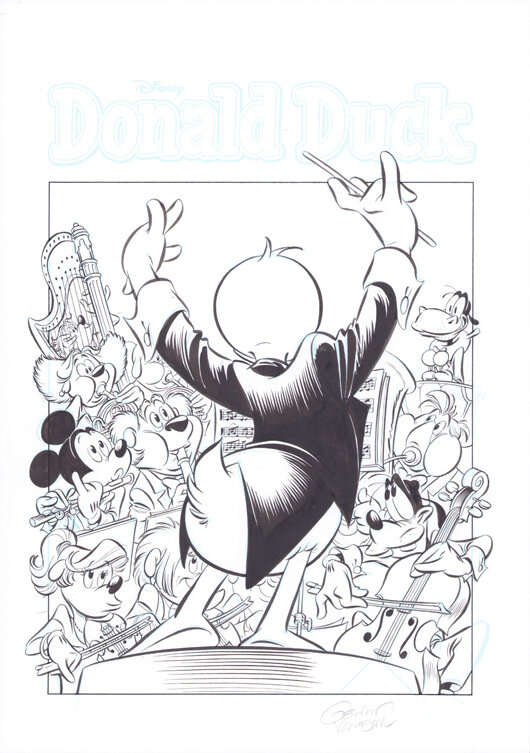 Gerben Valkema | 2023 | Cover Donald Duck Weekblad Concertgebouwspecial - Original Cover
