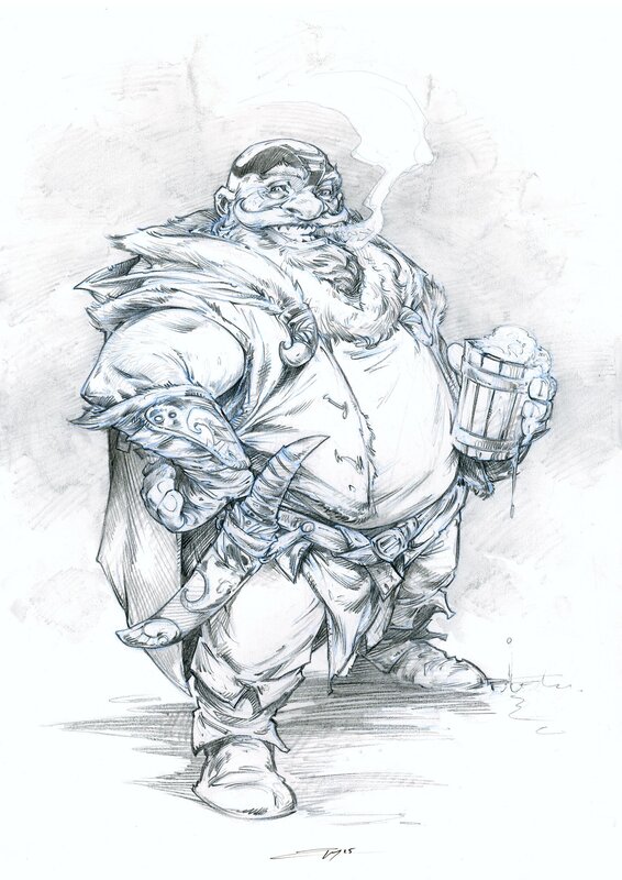 For sale - Nains : Gurdan 2 by Pierre-Denis Goux - Original Illustration