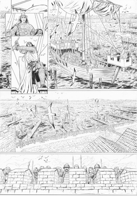 En vente - Dan Ianos, La Croix sanglante T2 planche 35 - Planche originale