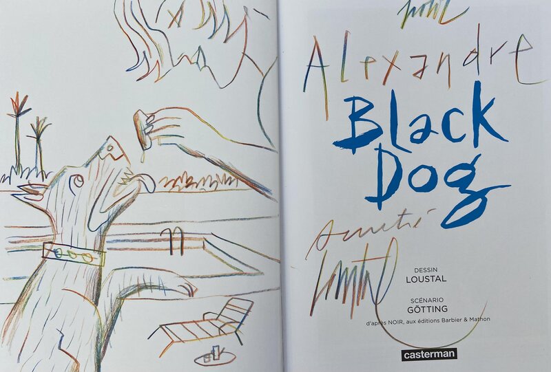 Black dog by Loustal - Sketch