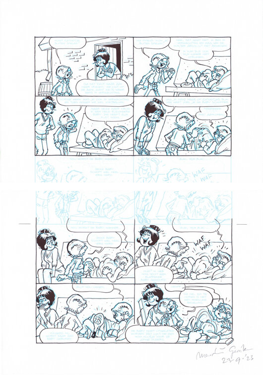 Maarten Gerritsen | Jans, Jans en de kinderen - Planche originale