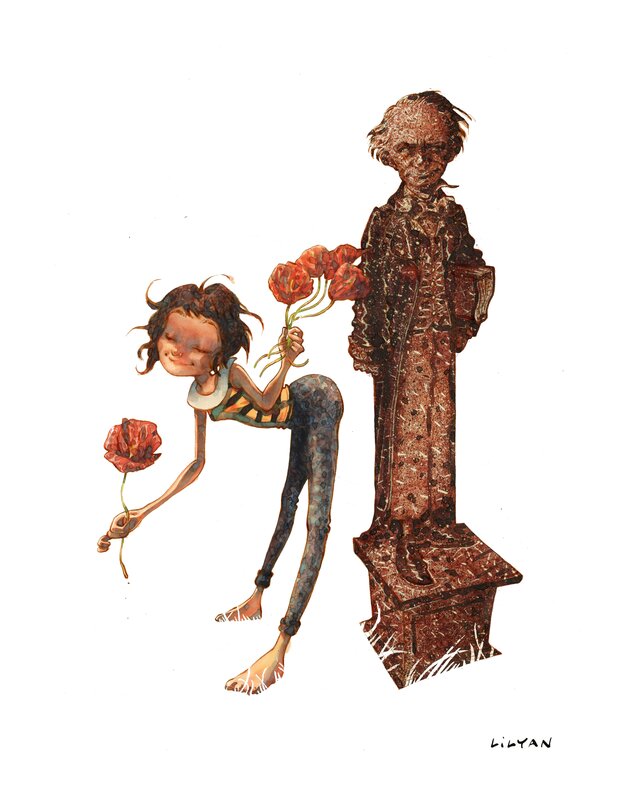 En vente - Lilyan, Les Fleurs du Mal ( Ch. Baudelaire ) - Illustration originale En vente - Lilyan, Les Fleurs du Mal ( Ch. Baudelaire ) - Illustration originale