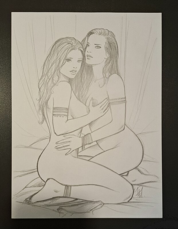 Le calin par Laurent Paturaud - Illustration originale