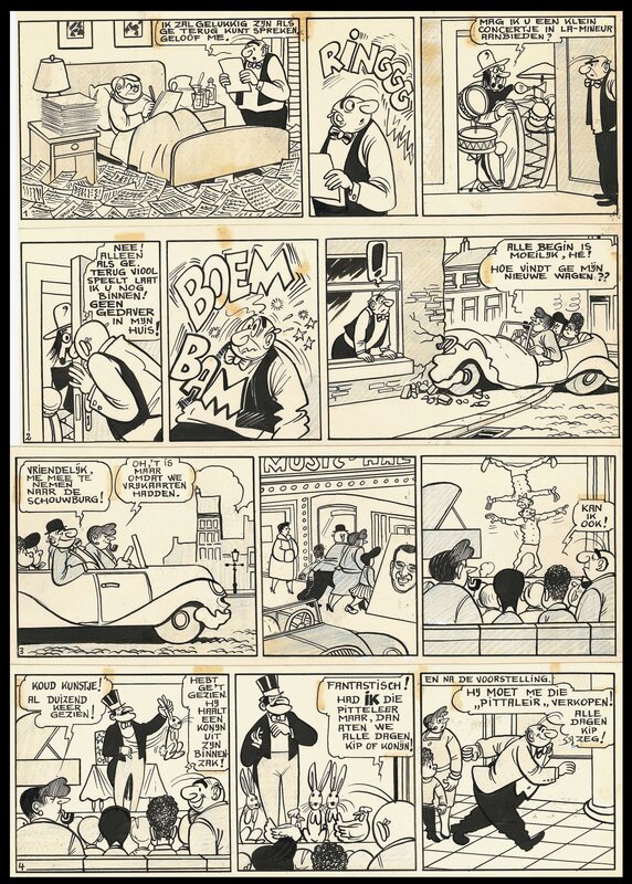 Marc Sleen, Nero 29 : De daverende pitteleer - Planche originale