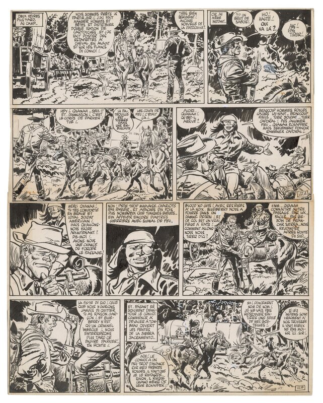 For sale - Jean Giraud, Blueberry – L’aigle solitaire – planche originale 22 - Comic Strip