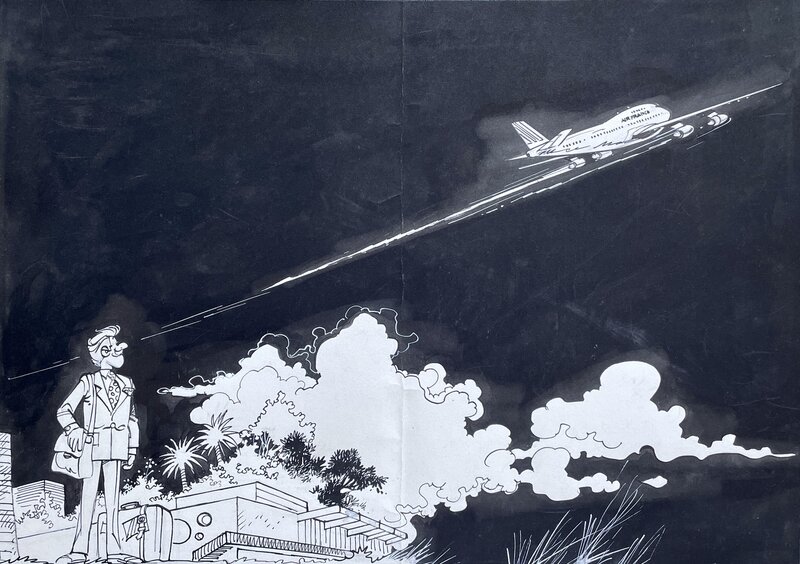 For sale - Will, 1985 - le Voyage de Mr Gulliver : Pages de garde - Original Illustration For sale - Will, 1985 - le Voyage de Mr Gulliver : Pages de garde - Original Illustration