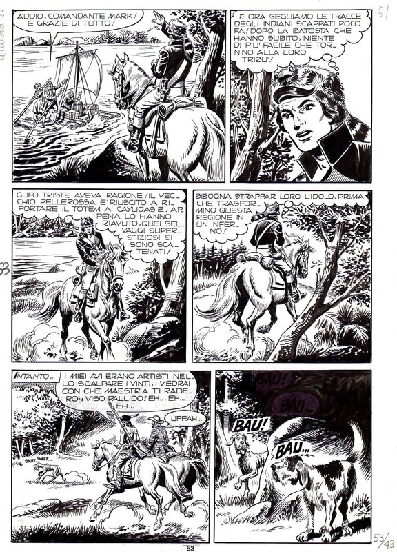 Essegesse, Cap’tain Swing#86, Le pépé enragé, planche n°53, 1973. - Planche originale