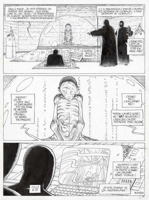 En vente - Moebius, Planche ORIGINALE 66 – LE MONDE D’EDENA : LA DÉESSE - Planche originale