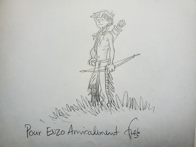 Fred Simon, POPOTKA LE PETIT SIOUX   T1 LA LECON D'IKTOMI - Dédicace