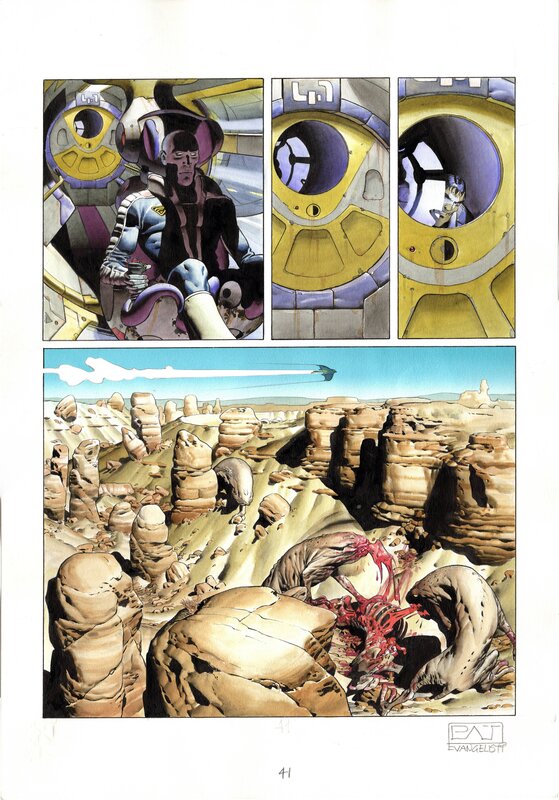 En vente - Patrizio Evangelisti, Marco Bianchini, Fourmi blanche, t. 1 [Du fond des abysses] - Planche originale