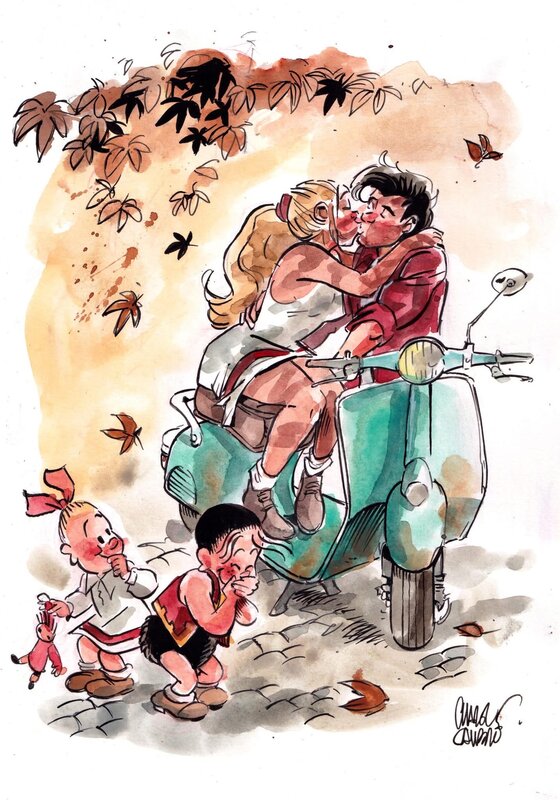 Kuske en Wiske par Charel Cambré - Planche originale