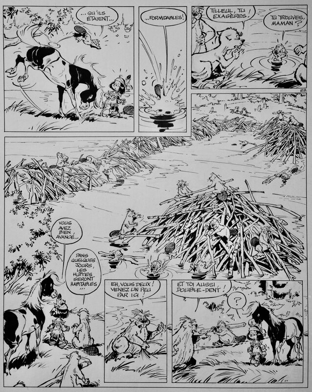 For sale - Derib, 1977 - Yakari chez les Castors - Comic Strip