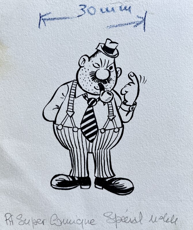 For sale - Michel Motti, José Cabrero Arnal, 1986 - Pif et Hercule : le Commissaire Maigrelet - Original Illustration