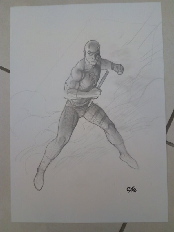 For sale - Daredevil / frank cho (+ dessin au dos) - Original Illustration