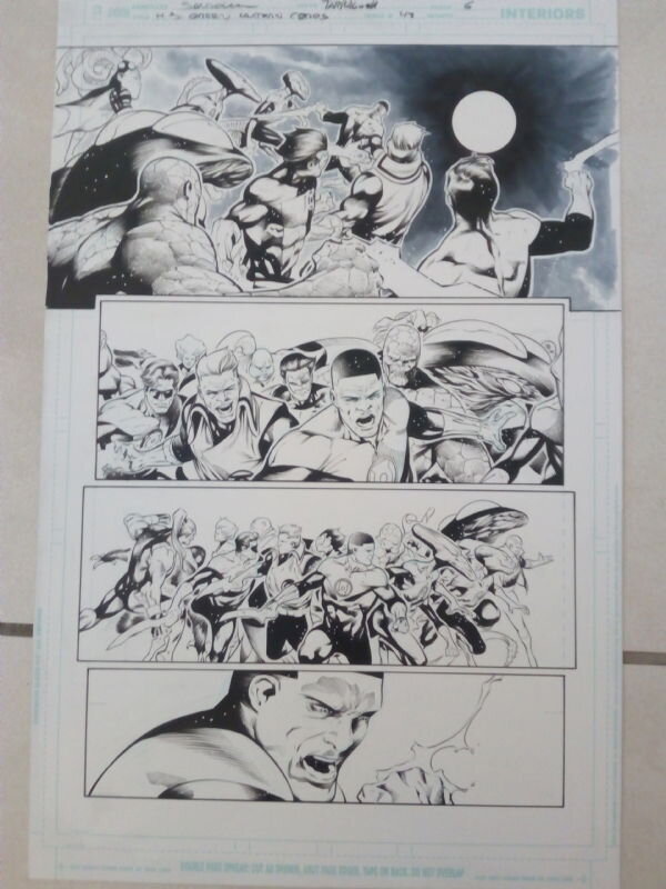 En vente - Green lantern - rafa sandoval - Planche originale