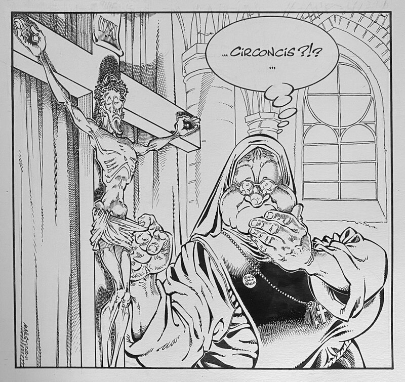 En vente - Maëster, 1989 - Soeur Marie-Thérèse des Batignolles : Tome 1 - Planche originale En vente - Maëster, 1989 - Soeur Marie-Thérèse des Batignolles : Tome 1 - Planche originale