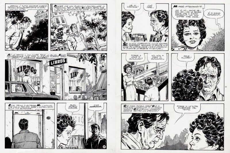 Francisco Solano Lopez, Mario Morhain, Osvaldo Walter, Paolo Ongaro, Hector Oesterheld, Solano Lopez, El Eternauta, Parte Terza, chapitre 23 final, dyptique des planches n°10&11, 1981. - Planche originale