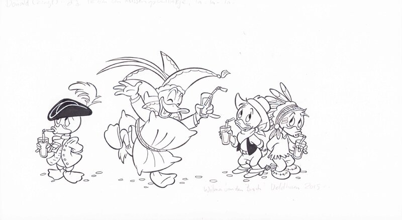 Wilma van den Bosch | Donald Duck Carnaval - Original Illustration