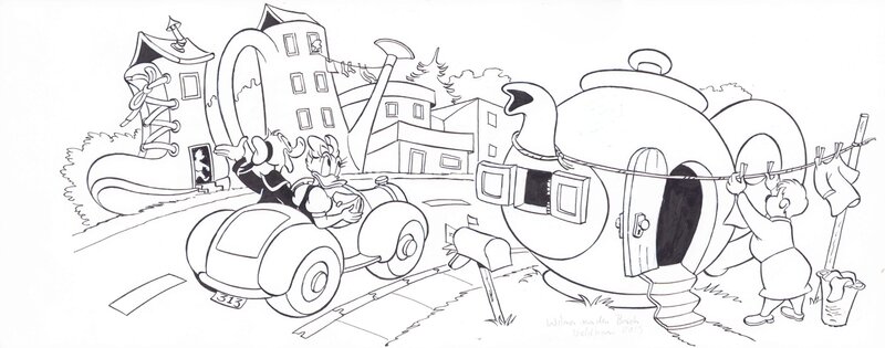 Wilma van den Bosch | Donald en Katrien - Illustration originale