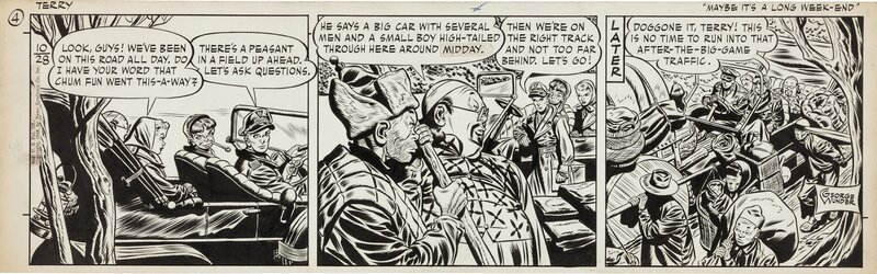 George Wunder, Terry and the Pirates 28/10/1948 - Planche originale