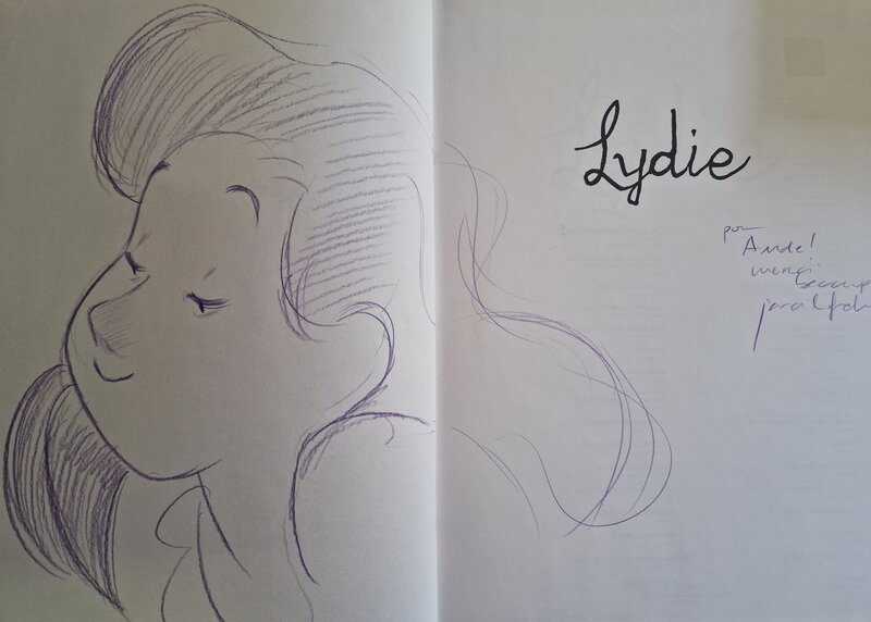 Dédicace de Lafebre dans Lydie - Sketch