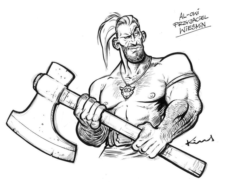 The Witcher ;-) by Slawomir Kiełbus - Original Illustration