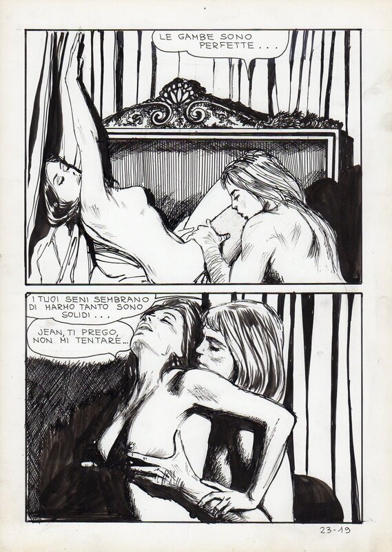 En vente - Milo Manara, RESERVE - Jolanda de Almaviva n°23 - Planche originale