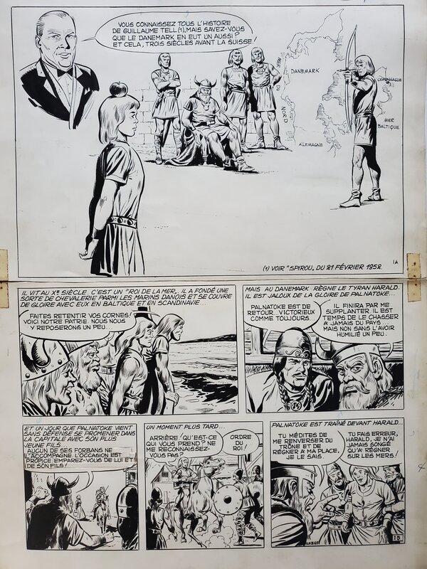Gérald Forton, LES BELLES  HISTOIRES DE L'ONCLE PAUL : PALNATOKE, LE GUILLAUME TELL DANOIS - Planche originale