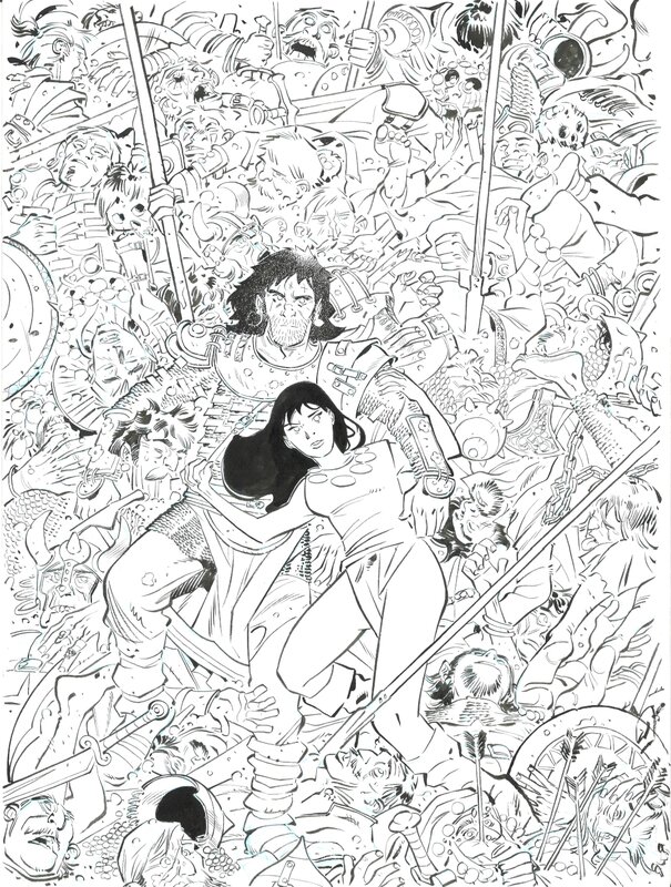 En vente - Perre Alary - Couverture originale Conan - Couverture originale
