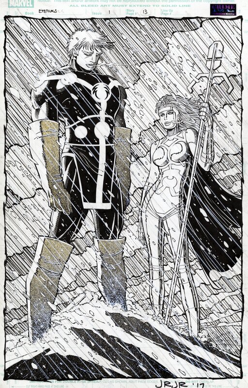 Eternals 1 page 13 by John Romita Jr. - Original Illustration