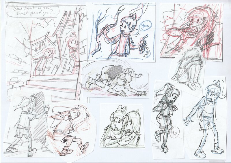Philippe Delzenne, Jommeke 314: Griezels in het Woud - Original art