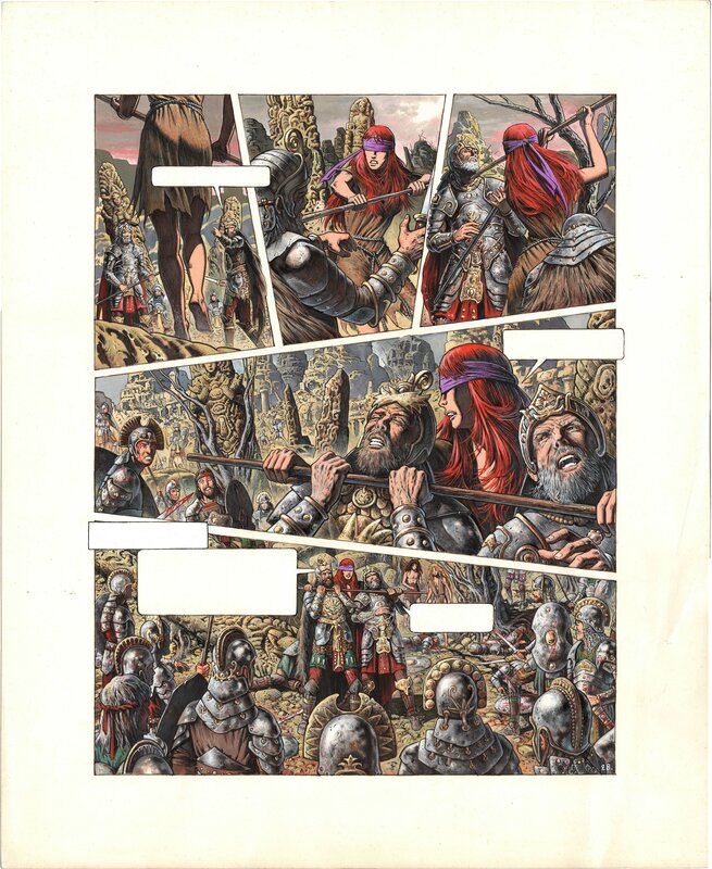 En vente - Jean-Claude Gal, Alejandro Jodorowsky, Diosamente [La passion de Diosamante] t. 1 - Planche originale