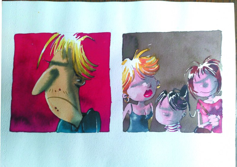 For sale - Je suis un poltron by Johann Guyot - Original Illustration